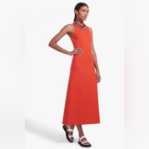 | STAUD PUGLIA DRESS | FIERY RED NECTARINE